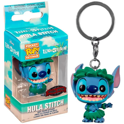 FUNKO POP Disney HULA STITCH ELVIS SLEEPING STITCH IN BATHTUB Summer STITCH Keychain Toy TIKI STITCH LILO SCRUMP Keyring Toys