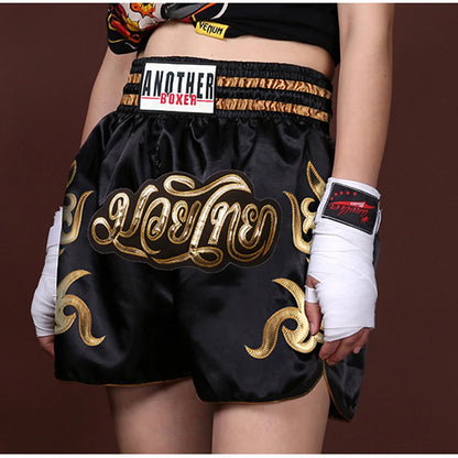 Boxing Shorts for Men Women Children, High Grade Muay Thai Man, Black BJJ Shorts, ONE Championship Quick-Dry Training MMA Pants