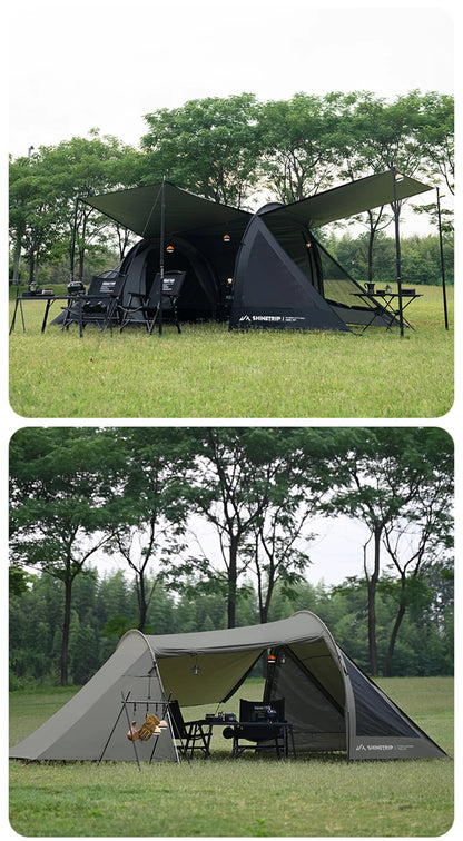 ShineTrip A491 Lightweight Double Camp Tunnel Tent Portable Large Space Multifunctional Sunscreen Oxford Motorcycle Travel Tent