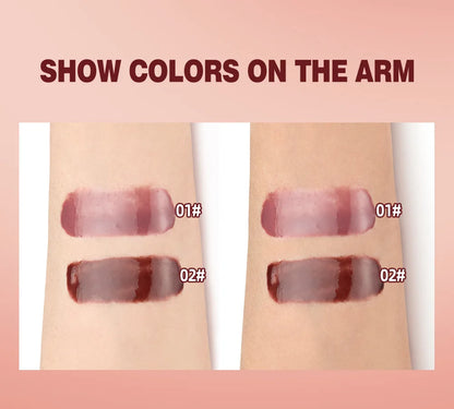 New Nude Red Bean Clear Water Gloss Glass Lip Gloss Moisturizing Chocolate Mirror Gloss Plumping Lip Tint Lip Cream Makeup 12g