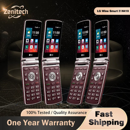 LG Wine Smart II H410 Mobile Phone 3.2'' IPS LCD Screen 1GB RAM 4GB ROM 3.15MP+VGA WiFi Quad-Core Android SmartPhone