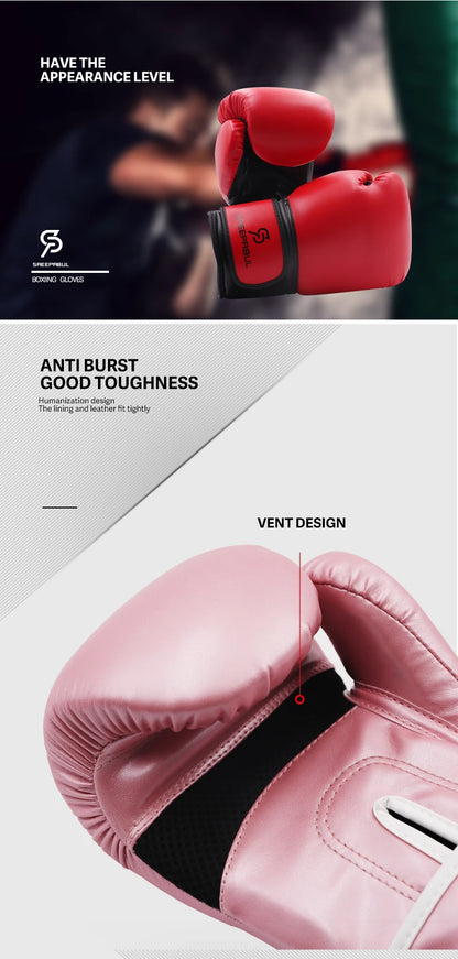 8/10/12/14/16oz Kids Women/Men Boxing Gloves Sanda Sparring Muay Thai MMA Karate Punch Training Mitts Kickboxing Boxe De Luva