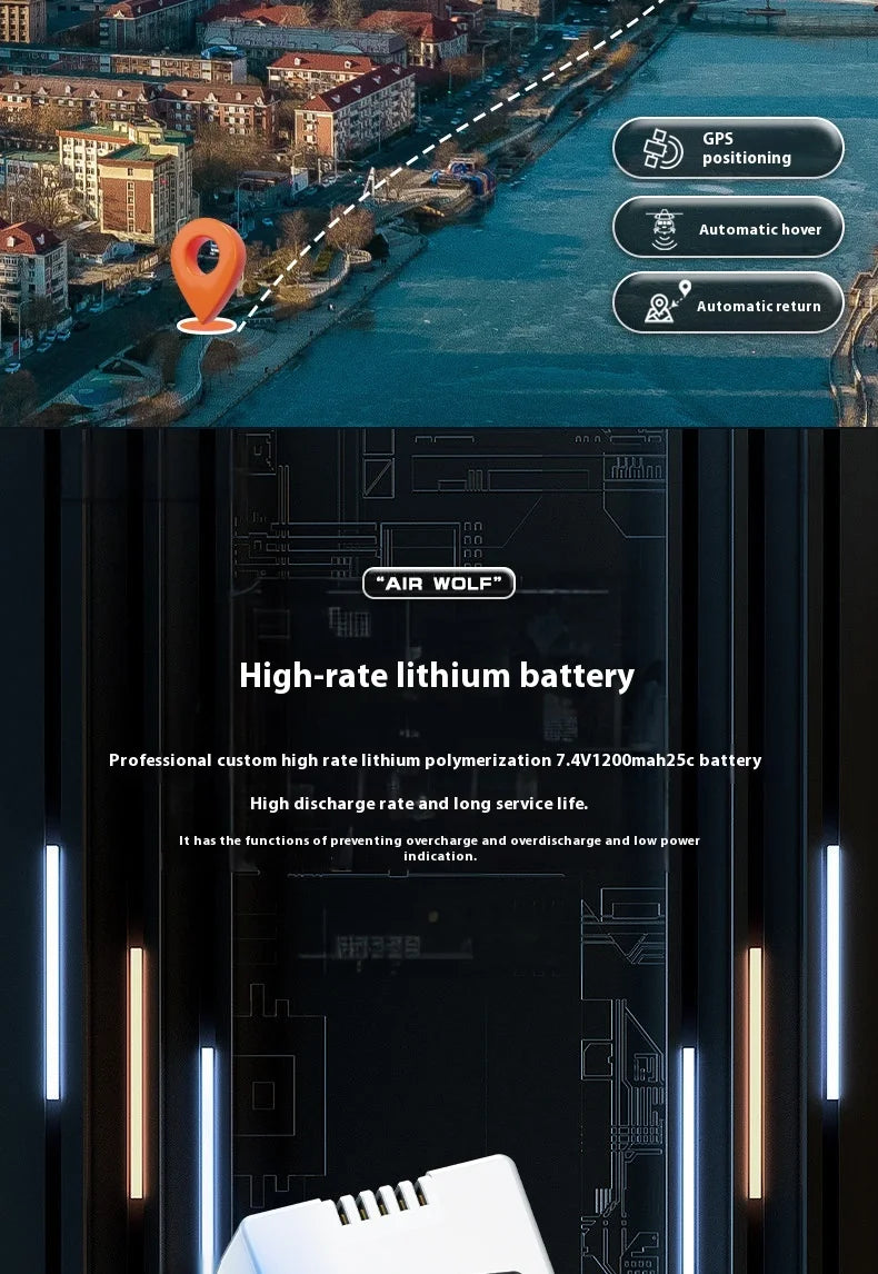 Yuxiang F02s Flying Wolf Armed Helicopter Rc Remote Control Aircraft Gps Positioning Automatic Return 1:34 Aircraft Model