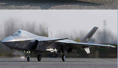 Flyfans Dual Engine 70mm J-20g Jet Fighter Weilong Assembled Fixed Wing Model Aircraft Fire Fan Rc Plane Chengdu J20