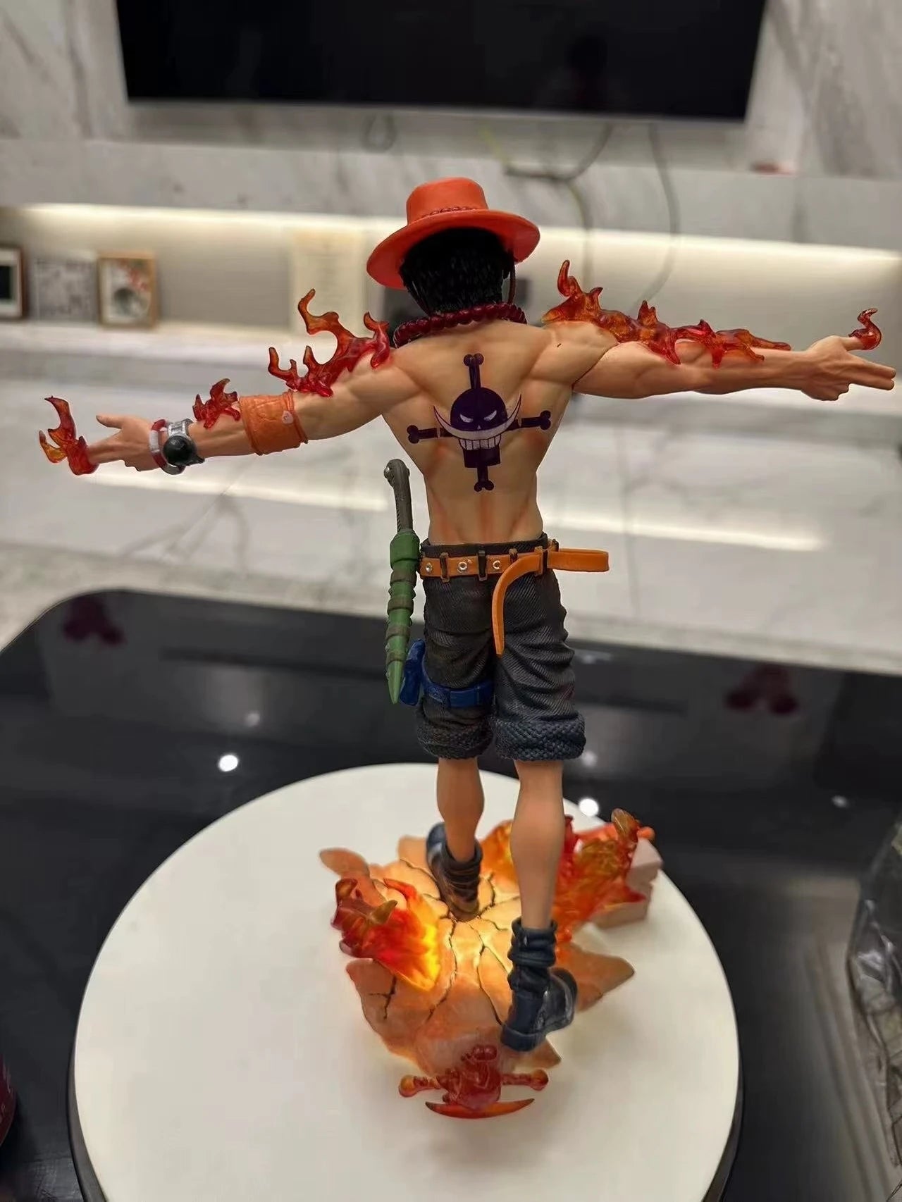 28Cm One Piece Anime Figure Portgas D Ace  Action Figurine Collect PVC Figurines Desktop Decoration Model Children'S Toy Gift Gk