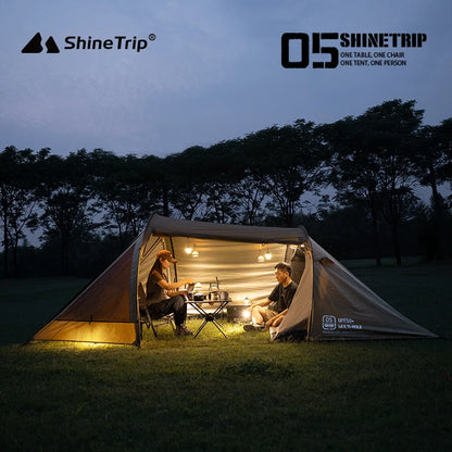 ShineTrip A491 Lightweight Double Camp Tunnel Tent Portable Large Space Multifunctional Sunscreen Oxford Motorcycle Travel Tent