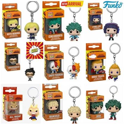 NEW Funko POP Keychain My Hero Academia Himiko Toga Kurogiri Twice Hatsume Shigaraki Deku Bakugo Togata Dabi Midoriya Jiro Toys