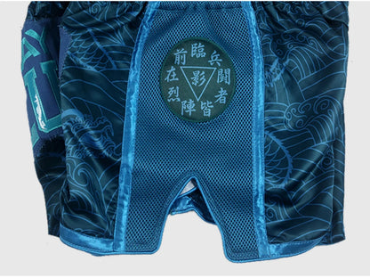FLUORY Style Muay Thai Shorts Print Free Combat Mixed Martial Arts Boxing Training Match Pants Leisure Style