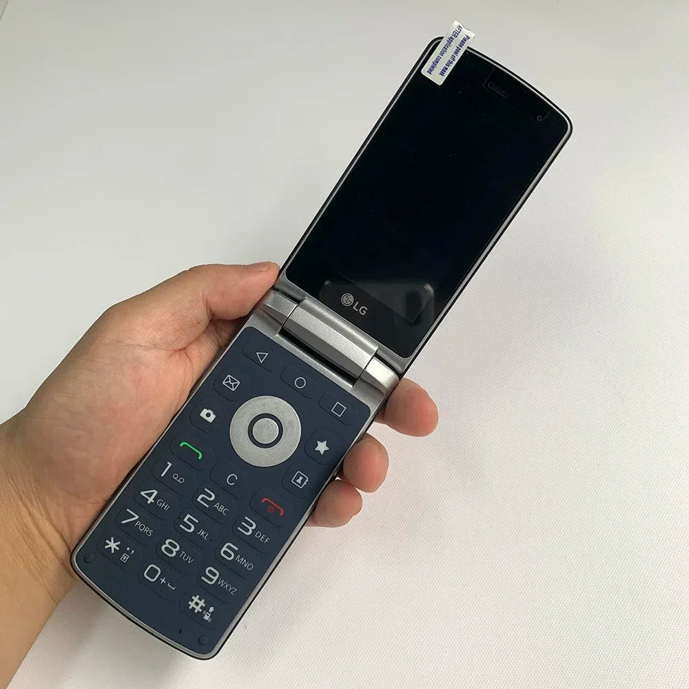 Original LG X100 Smart Folder 4G LTE Mobile Phone 3.3'' 2GB RAM 16GB ROM 4.9MP WiFi Snapdragon 212 Quad-Core Android x100