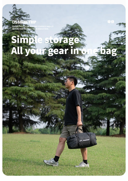 ShineTrip A491 Lightweight Double Camp Tunnel Tent Portable Large Space Multifunctional Sunscreen Oxford Motorcycle Travel Tent