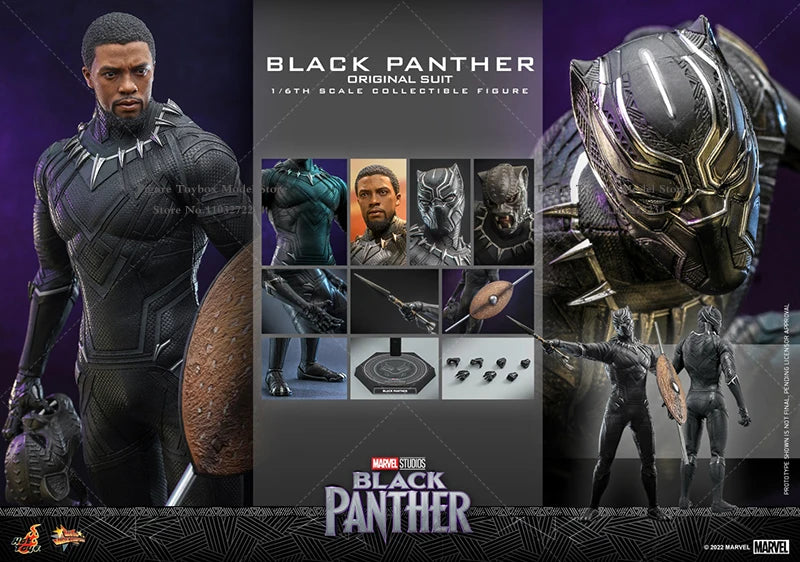 HOTTOYS HT MMS671 1/6 Scale Black Panther Movable Action Figure Marvel Immortal Legend Super Hero 12" Full Set Soldier Model