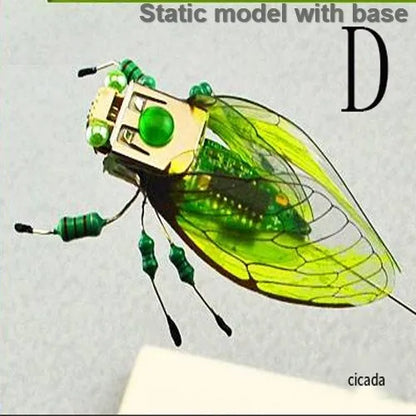 STEAM DIY Robotic Insects Science Invention Electronic Animal for School Competition Non-soldered DIY Kit Stem Toys Robot Animal