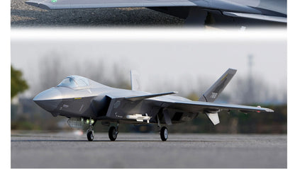 Flyfans Dual Engine 70mm J-20g Jet Fighter Weilong Assembled Fixed Wing Model Aircraft Fire Fan Rc Plane Chengdu J20