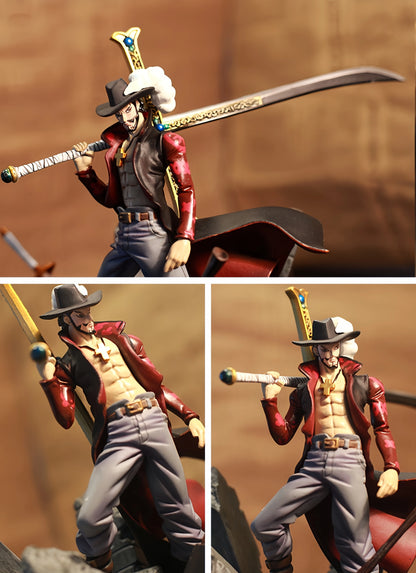 16Cm One Piece Mihawk Action Figure PVC Figurine Model Toy Desktop Decoration Collectibles Anime Figures Boy'S Birthday Gift