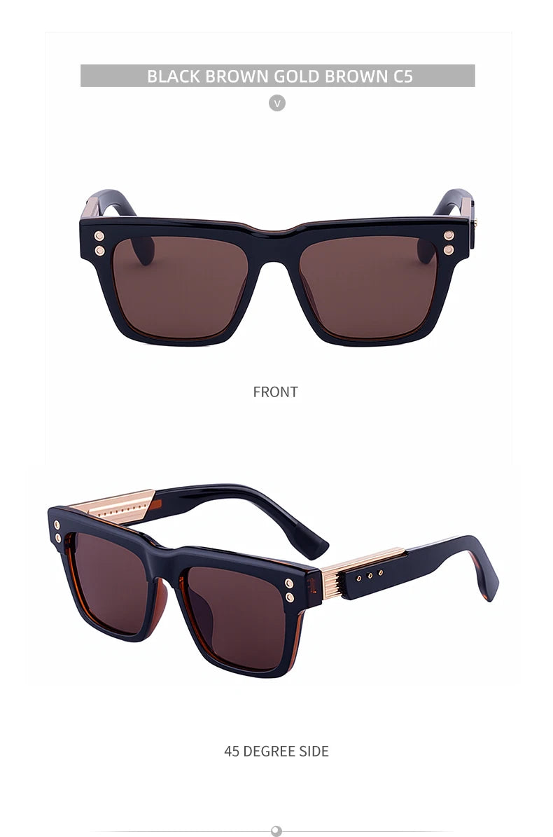 Oversized Classic Square Sunglasses Men 2025 Luxury Brand Design Vintage Trendy Rero Sun Glasses For Male Driving Eyewear UV400