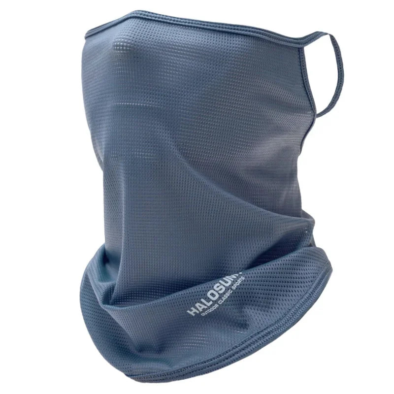 Fashion Windproof Dustproof Bike Mask Ice Silk Breathable Sun UV Protection Solid Color Neck Gaiter Outdoor Sport