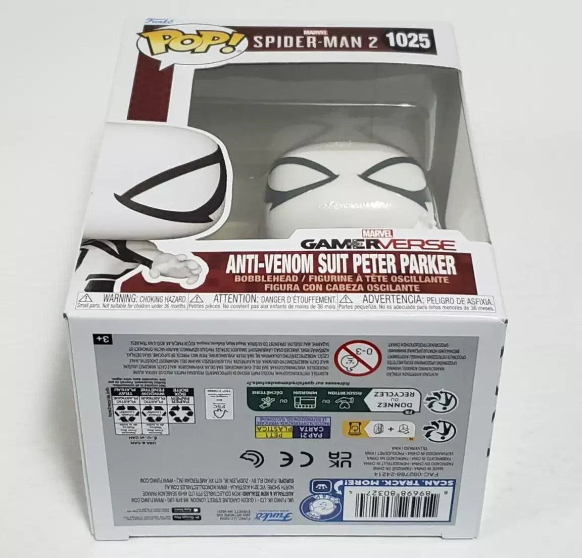 Marvel Spider Man Figure Anti Venom Suit Peter Parker # 1025 Funko Pop 4.15 in Figures Collectible Limited Edition Model Toy