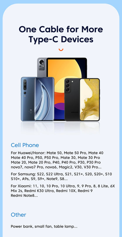 Toocki 6A USB C Cable 90 Degree For OPPO 100W Fast Charging Cord For Honor Huawei Oneplus Realme Charger Data Wire