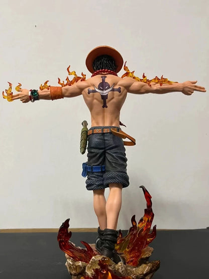 28Cm One Piece Anime Figure Portgas D Ace  Action Figurine Collect PVC Figurines Desktop Decoration Model Children'S Toy Gift Gk