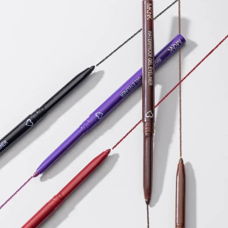 Waterproof Black Brown Eyeliner Pencils Smudge-Proof Long Lasting Easy To Wear Eye Liner Gel Matte Quick Drying Eyeliner Pen
