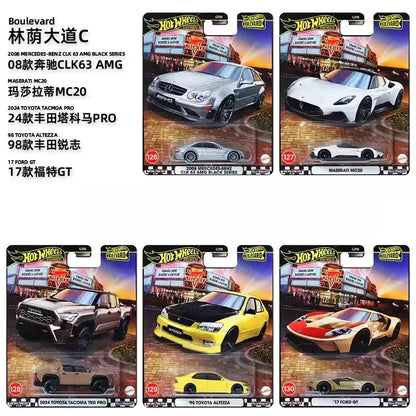 Original Hot Wheels Premium Car Boulevard 1/64 Diecast Boys Toys Mercedes Benz Maserati MC20 Toyota Tacoma Altezza Ford GT Gift