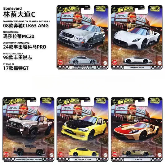 Original Hot Wheels Premium Car Boulevard 1/64 Diecast Boys Toys Mercedes Benz Maserati MC20 Toyota Tacoma Altezza Ford GT Gift