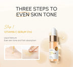 3pcs/Set LAIKOU Vitamin C Facial Set for Hydrating Moisturizing Whitening and Brightening
