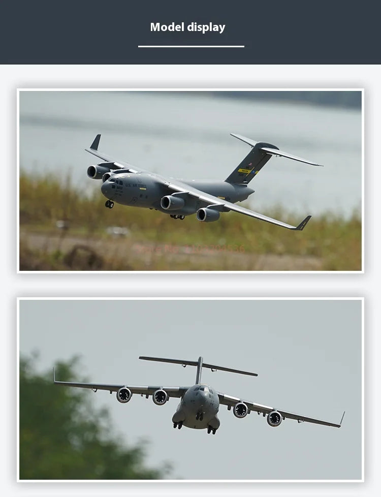 Xfly 40mm C17 Transport Aircraft Four Engine Jet Ducted Model Aircraft Rc Plane Electric Model Aircraft Assembly Fixed Wing