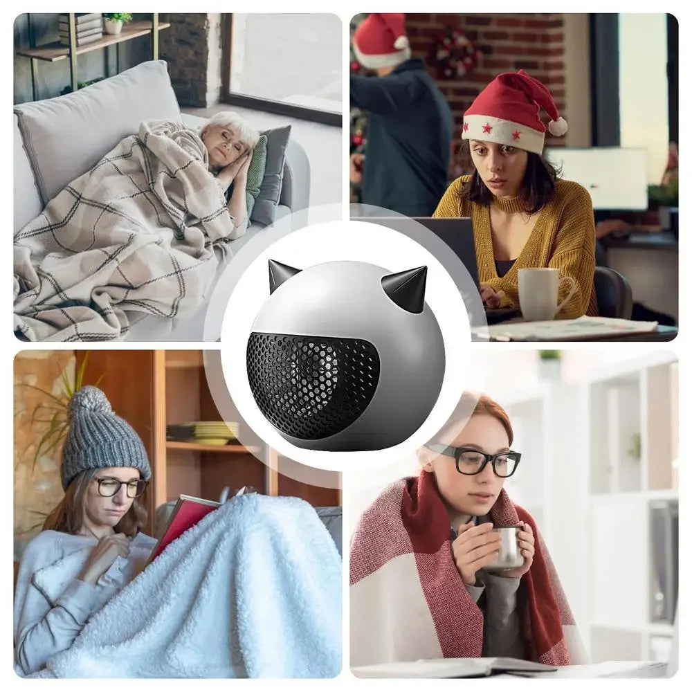 Electric Space Heater Portable Small Heater Portable Electric Heaters Tiny Cute Electric Desktop Heater For Home Bedroom Living