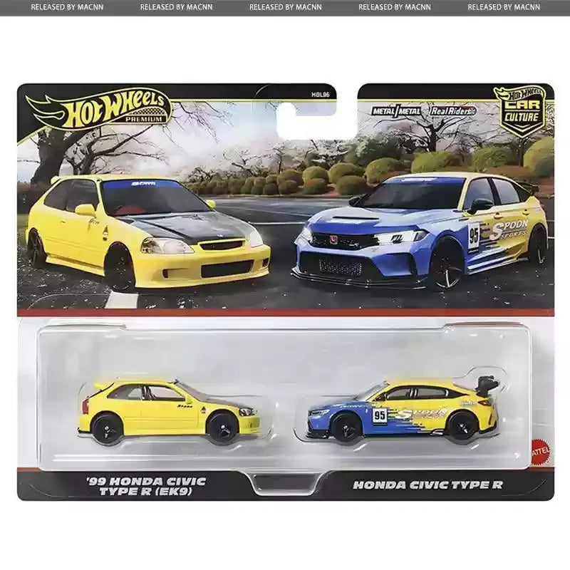 Original Hot Wheels Premium Car Culture 1/64 Diecast Vehicles BMW M3 GTR Lamborghini Countach LP5000 Honda Civic Type Boys Toys