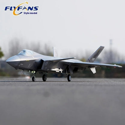 Flyfans Dual Engine 70mm J-20g Jet Fighter Weilong Assembled Fixed Wing Model Aircraft Fire Fan Rc Plane Chengdu J20