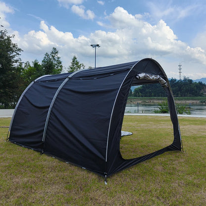 Waterproof Motorcycle Tent for Camping, Instant Tents with Integrated Motorcycle Port, Outdoor Hiking, 2-3 Person