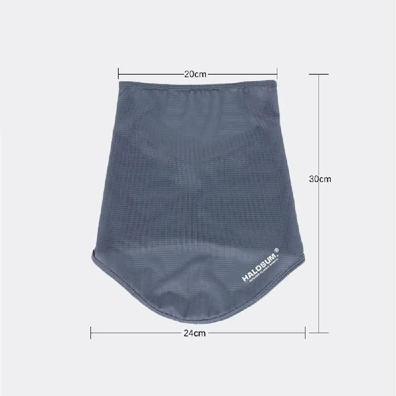 Fashion Windproof Dustproof Bike Mask Ice Silk Breathable Sun UV Protection Solid Color Neck Gaiter Outdoor Sport