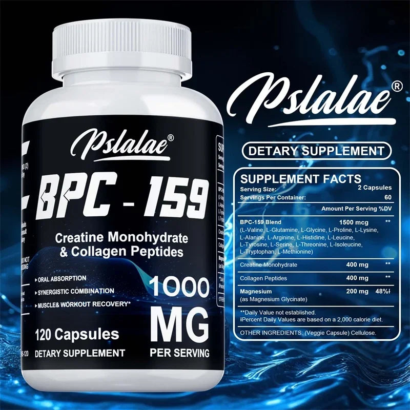 BPC-159, with Creatine Monohydrate & Collagen Peptides - Enhance Energy, Endurance, Supports Muscle and Athletic Recovery