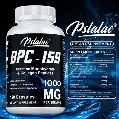 BPC-159, with Creatine Monohydrate & Collagen Peptides - Enhance Energy, Endurance, Supports Muscle and Athletic Recovery