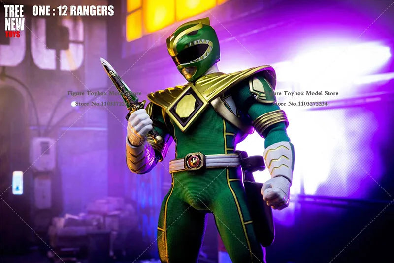 Tree New Toys 1/12 Mighty Green White Power Rangers Movable Cloth Action Figure Childhood Memory 6" Full Set Figurine Collection