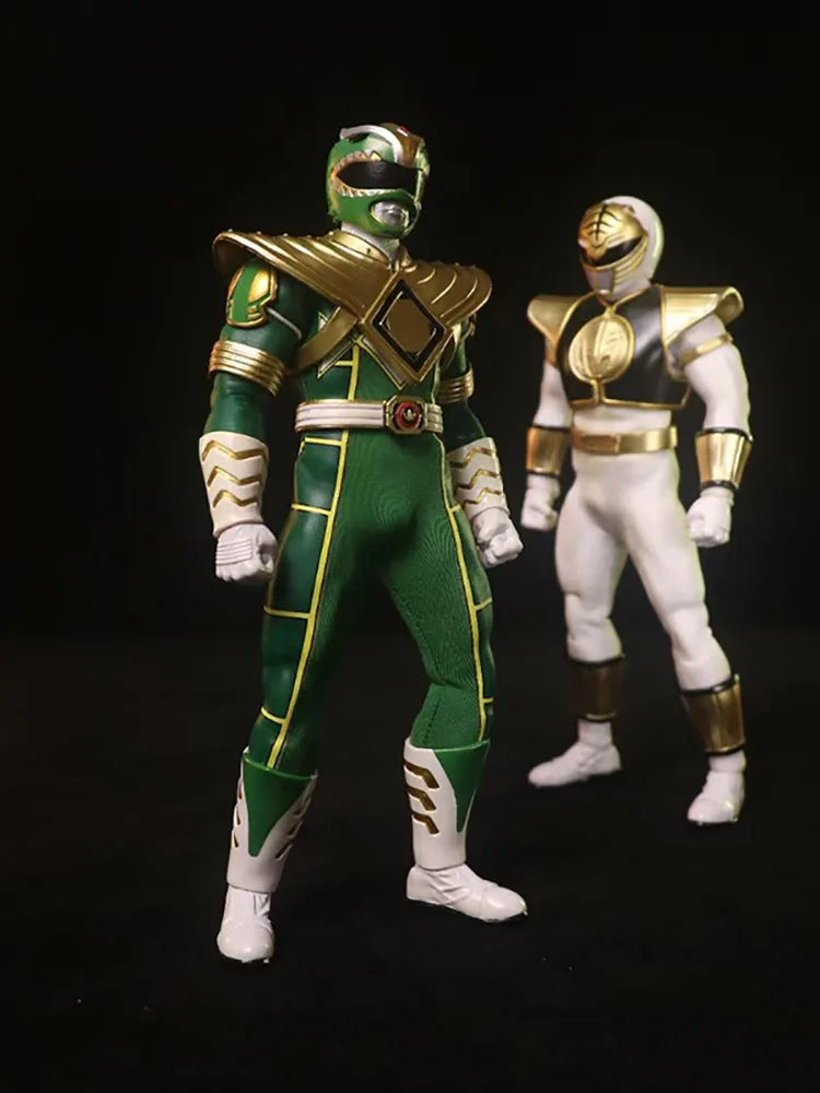 Tree New Toys 1/12 Mighty Green White Power Rangers Movable Cloth Action Figure Childhood Memory 6" Full Set Figurine Collection