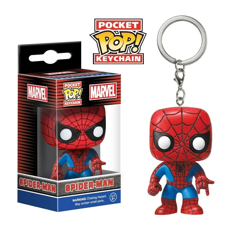 Funko POP Keychain Endgame Captain Venom Deadpool Iron man Keychain Action Figures Toys for Children Christmas Gift