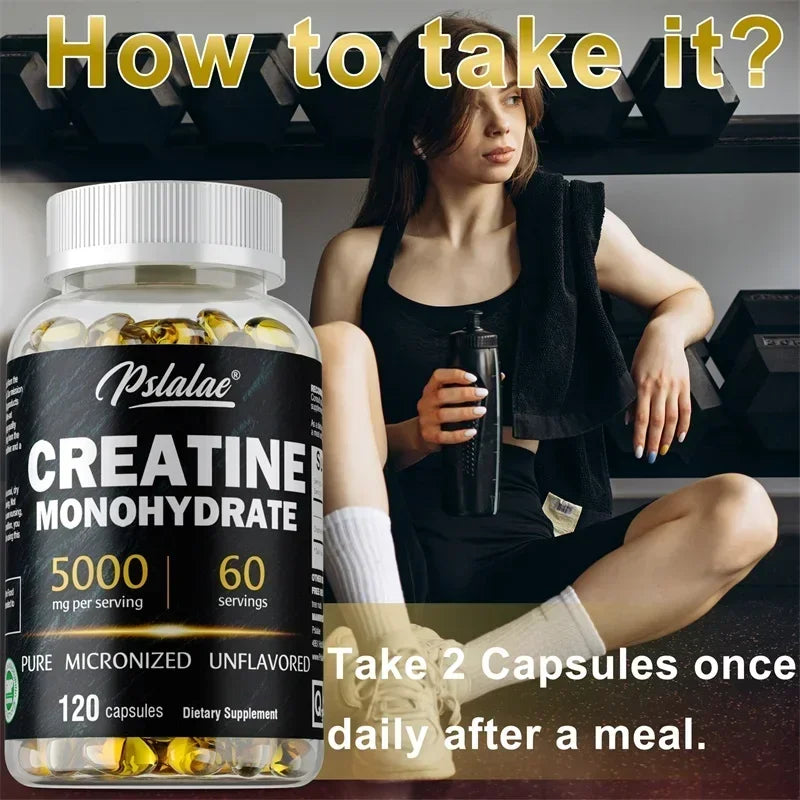 Creatine Monohydrate Supplement - To Help Build Muscle, Enhance Energy and Performance