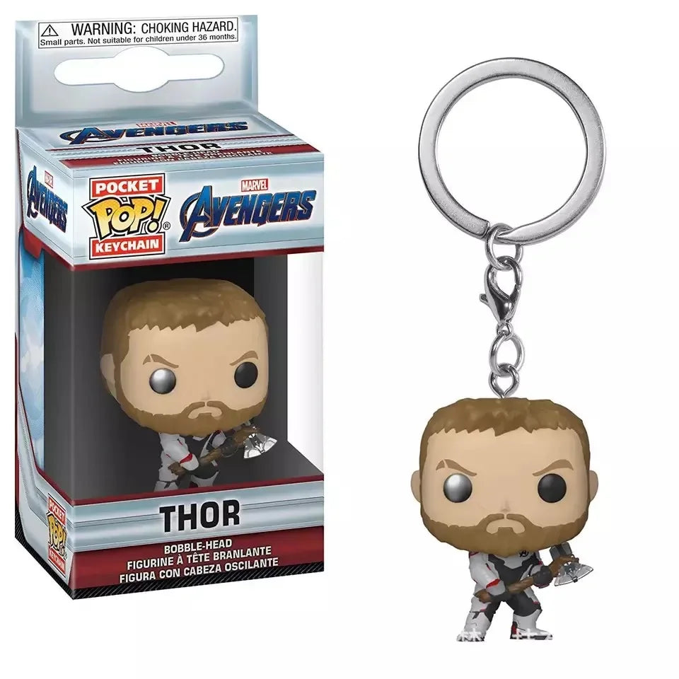 Funko POP Keychain Endgame Captain Venom Deadpool Iron man Keychain Action Figures Toys for Children Christmas Gift