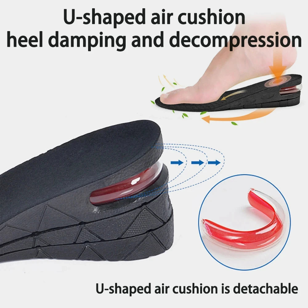 Height Increase Insole Invisible Heightening Template Air Cushion Shoe Inserts Variable Height Insoles Adjustable Cut Foot Pad