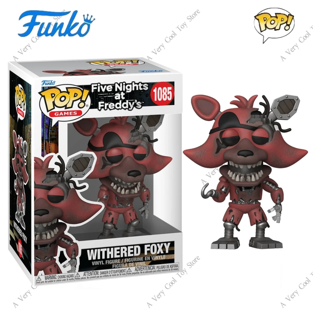 Five Nights at Freddy's Withered Foxy 1085 Figures Funko Pop 4.1 inch Vinyl Figure Collectible Limited Edition Model Toy Gift