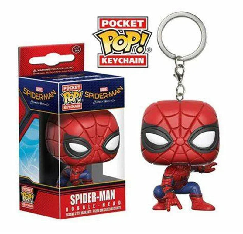 NEW FUNKO POP MARVELs Spider-Man Spider-GWEN GREEN GOBLIN ZOMBIE HUNTER SPIDEY Peter Parker Mysterio Keychain Vinyl Figure Toys