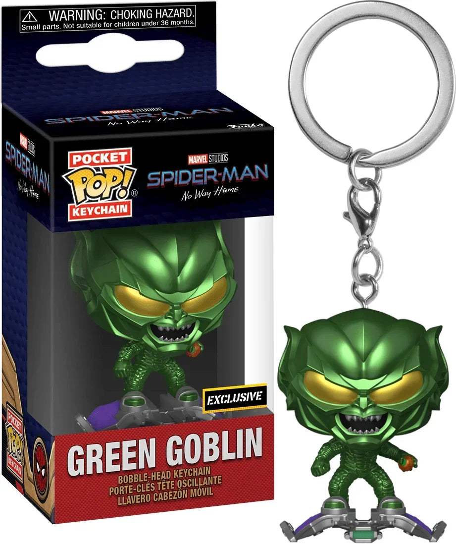 NEW FUNKO POP MARVELs Spider-Man Spider-GWEN GREEN GOBLIN ZOMBIE HUNTER SPIDEY Peter Parker Mysterio Keychain Vinyl Figure Toys