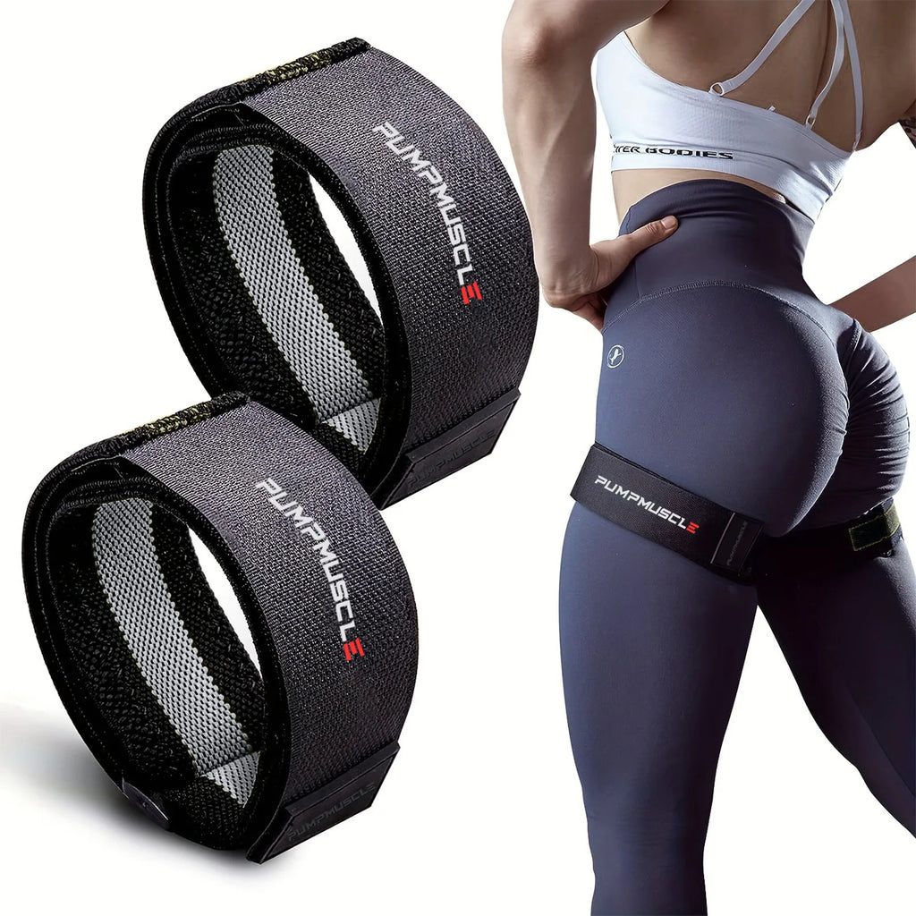 2pcs Adjustable Leg Blood Flow Restriction Bands – Enhance Muscle Growth & Strength, Ideal for Leg Workouts, Glute Exercises
