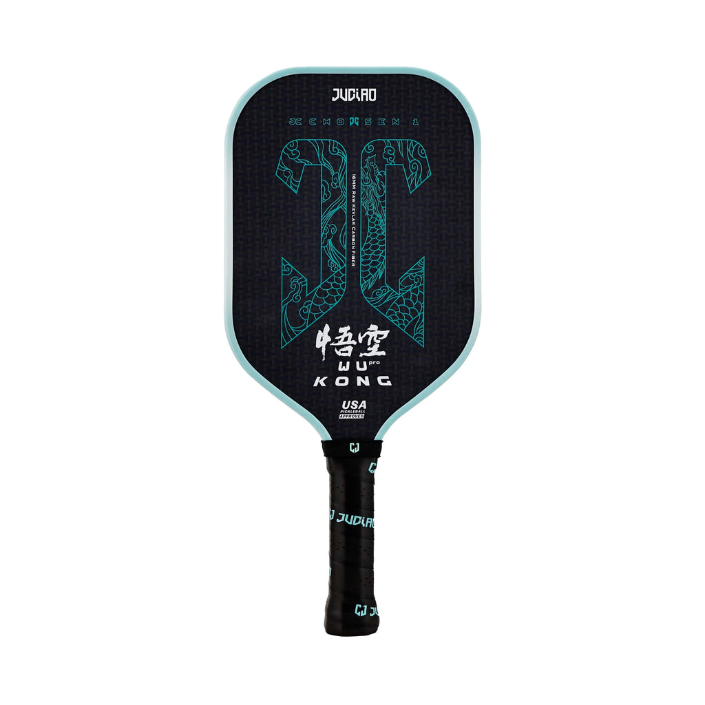 Juciao USAPA Approved Kevlar Carbon Fiber Pickleball Paddle Thermoformed Unibody Spin Textured Surface With Foam Edge Pickleball