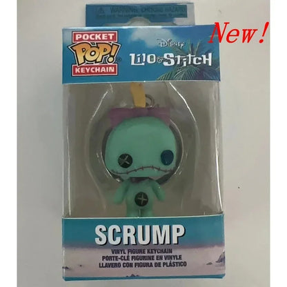 FUNKO POP Disney HULA STITCH ELVIS SLEEPING STITCH IN BATHTUB Summer STITCH Keychain Toy TIKI STITCH LILO SCRUMP Keyring Toys