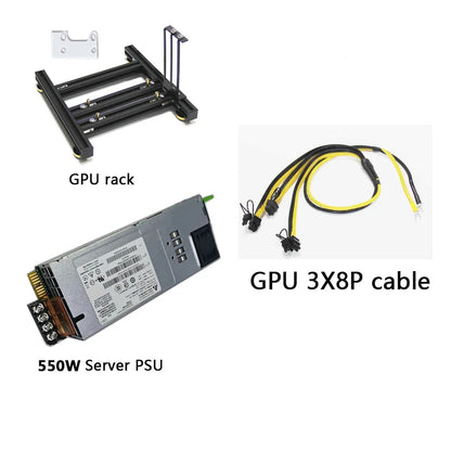 Laptop external graphics card dock mini pcie to pciex16 riser card set bracket + riser card + GPU power cable + power supply