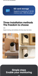 Lenovo 3MP HD WiFi Camera Smart Home Indoor IP Surveillance Camera Auto Tracking Security CCTV Surveillance Smart Baby Monitor