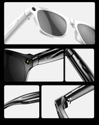 Smart Glasses for Men Women Translation Earphones AI Voice Assistant Sunglasses HD Camera Function Photo Video Music Glasses